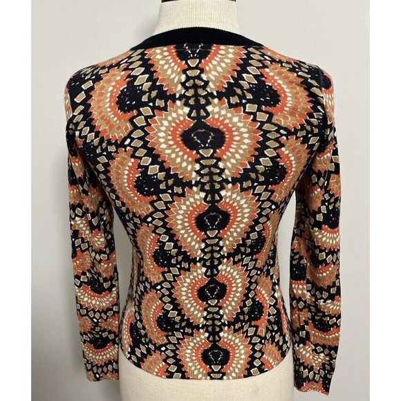 Tabitha Anthropologie Womens Odval Geometric Print Cardigan Sweater Size Small S - Picture 8 of 12